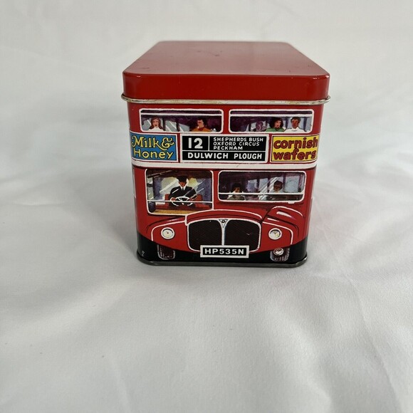 Huntley Palmers London Transport Double Decker Bus Miniature Biscuit Tin - Picture 3 of 11